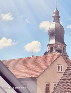 Ferienhaus Christine in Schalkau- Blick auf Johanniskirche in Schalkau